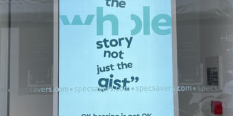 "Hear the whole story not just the gist" OK hearing is not OK Speak to one of our hearing experts specsavers.com