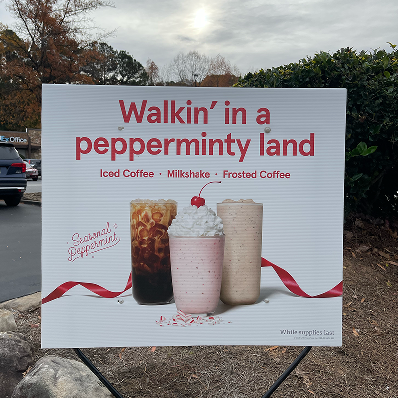 Walkin’ in a pepperminty land Iced Coffee Milkshake Frosted Coffee Seasonal Peppermint
